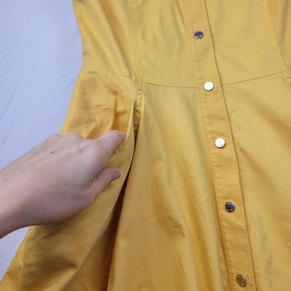 Karen Millen Yellow Sleeveless Shirt Midi Dress - Picture 3 of 16